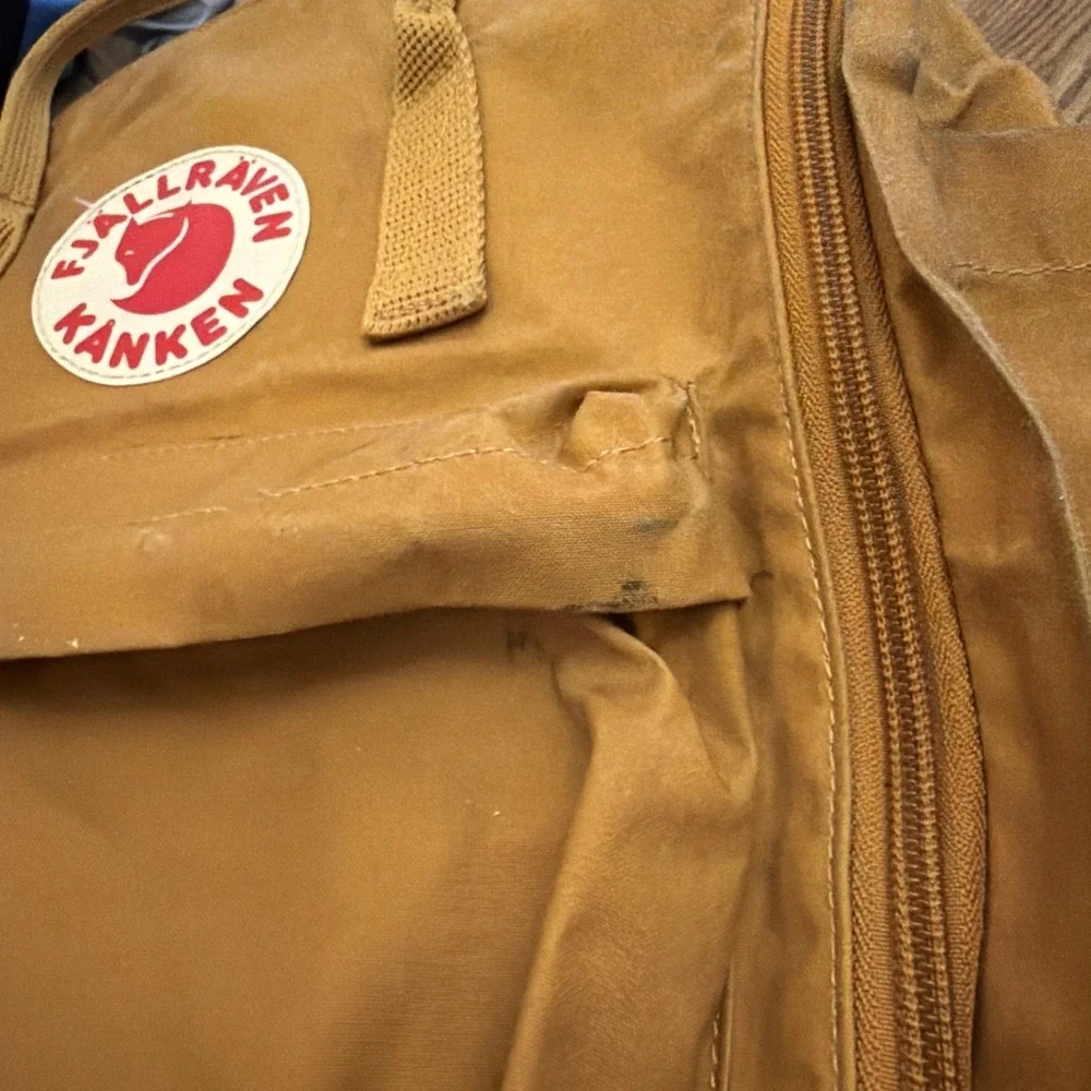 Yellow Fjällräven Kånken Backpack Yellow Brown Handles Utility